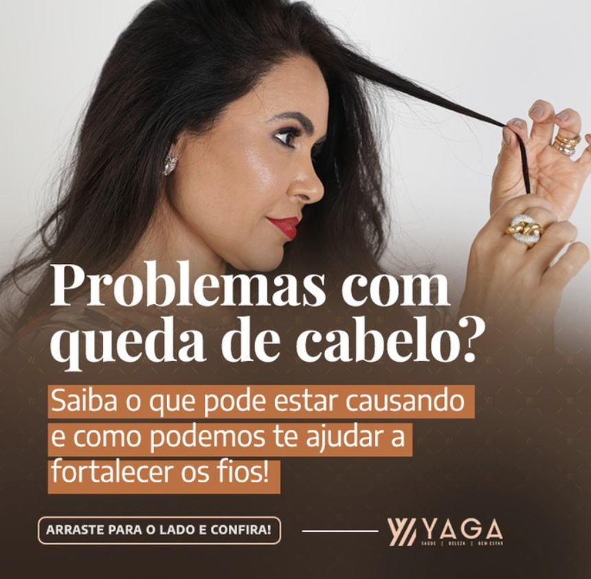 <p>Problemas com queda de cabelo?</p><p>Saiba o que pode estar causando e como podemos te ajudar a fortalecer os fios!</p>